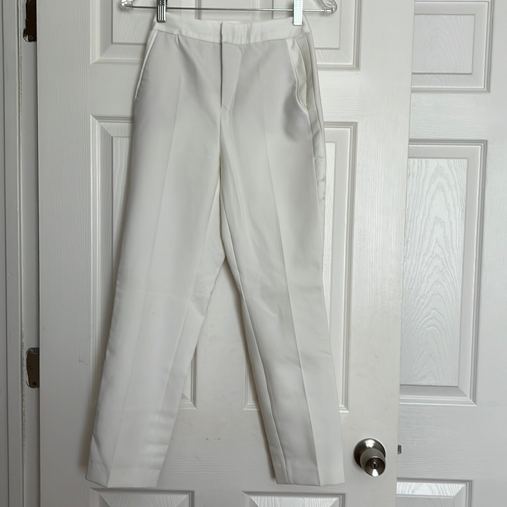 Zara White Tuxedo Pants XS